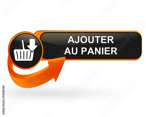 ajouter au panier sur bouton web design orange
