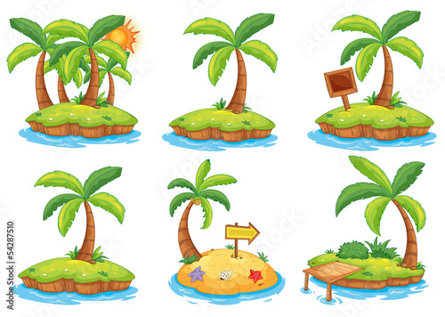 Islands with different signs