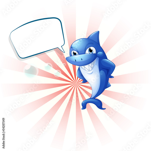 A smiling shark with an empty callout