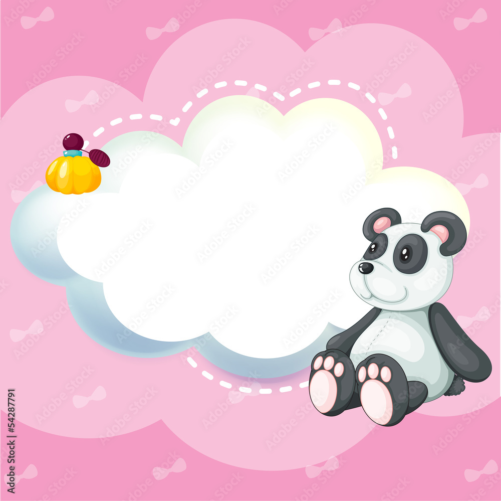 Naklejka premium A stationery with a panda