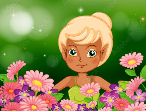 A pretty fairy at the garden