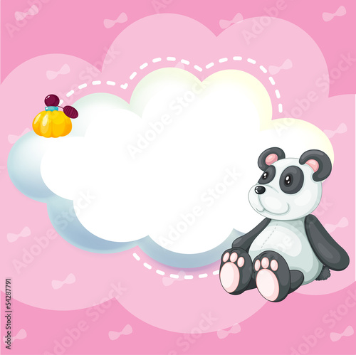 A stationery with a panda