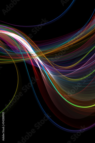 Obraz na plátne abstract ribbon waves