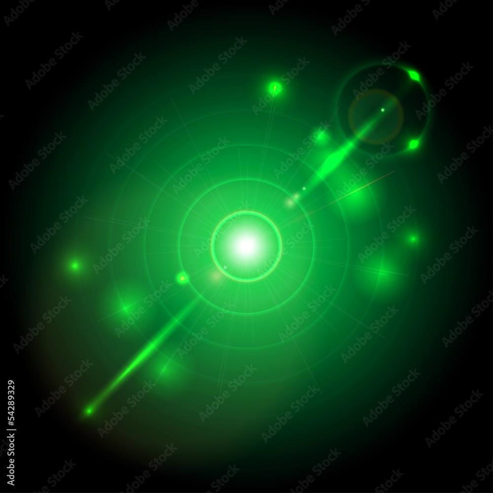 abstract glowing background with a target