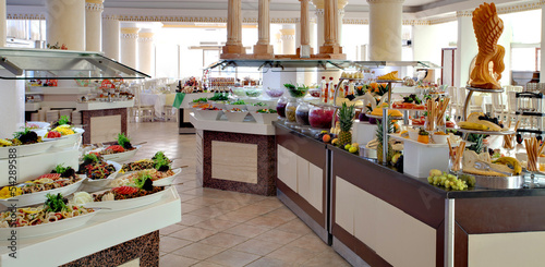 Obraz na płótnie buffet food in restaurant