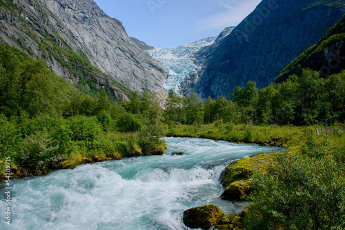 Bild auf Leinwand Ice cold water from glacier
