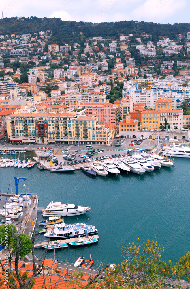 Cityscape of Nice(France), harbor view from above