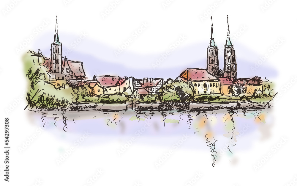 Obraz premium Breslau-Wroclaw