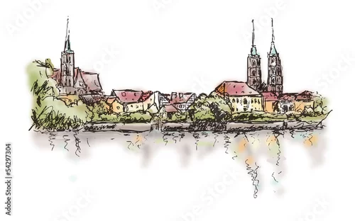 Naklejka na ścianę Wrocław-Wrocław