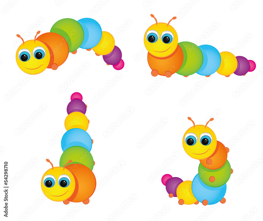 Obraz premium funny colorful caterpillar