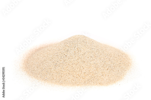 Pile of sand isolated on white