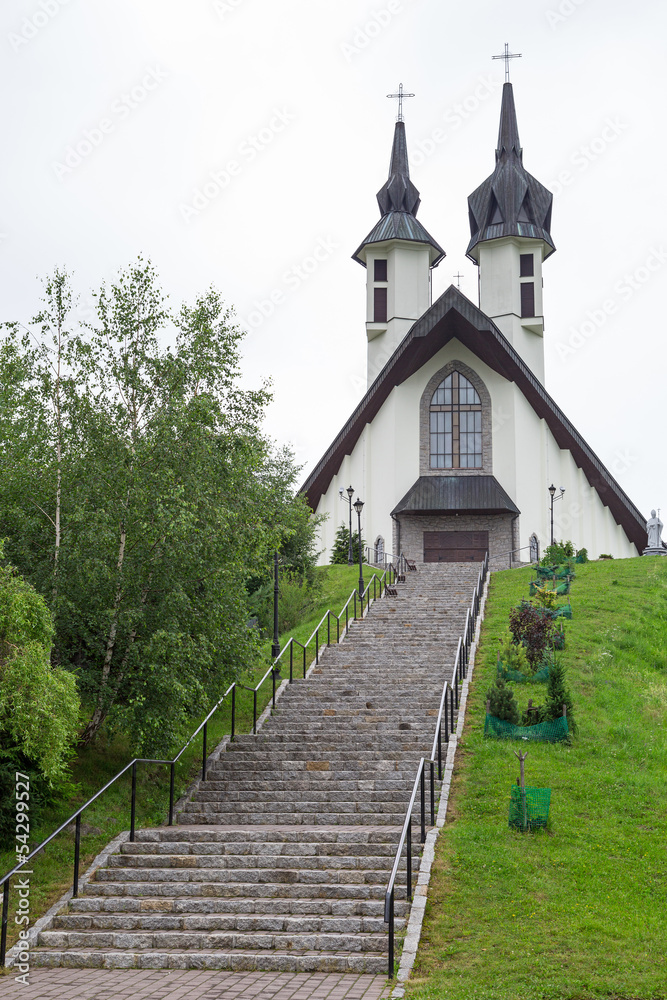 Fototapeta premium Church in Pieniny mountains, Poland