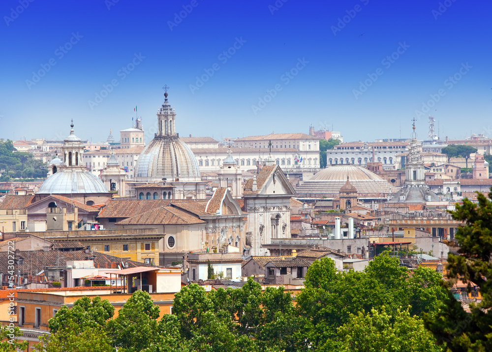 The top view on the city. Rome. Italy..