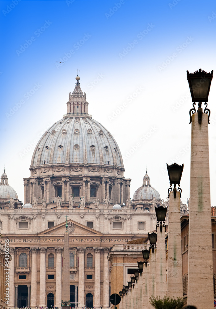 Naklejka premium Italy. Rome. Vatican. St Peter's Basilica.