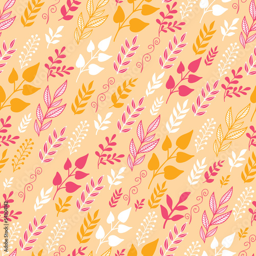 Vector Fall Filed moving In the Wind Seamless Pattern background
