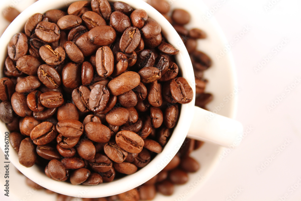 Cup of coffee beans Cup of coffee beans