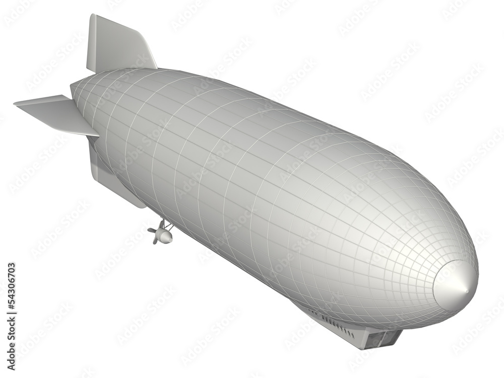 Fototapeta premium airship on a white background