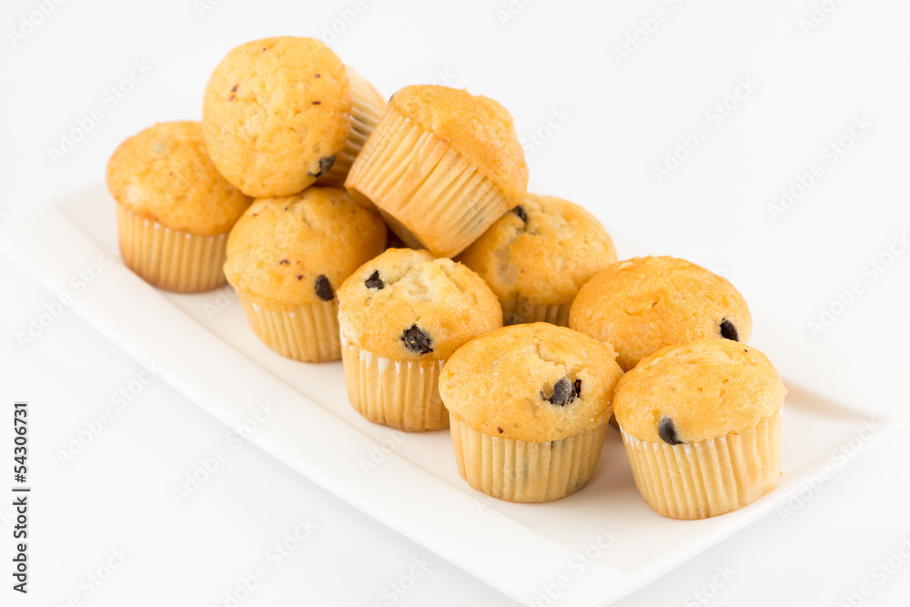 Mini Cupcakes Isolated on White Background