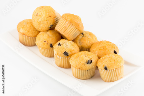 Mini Cupcakes Isolated on White Background