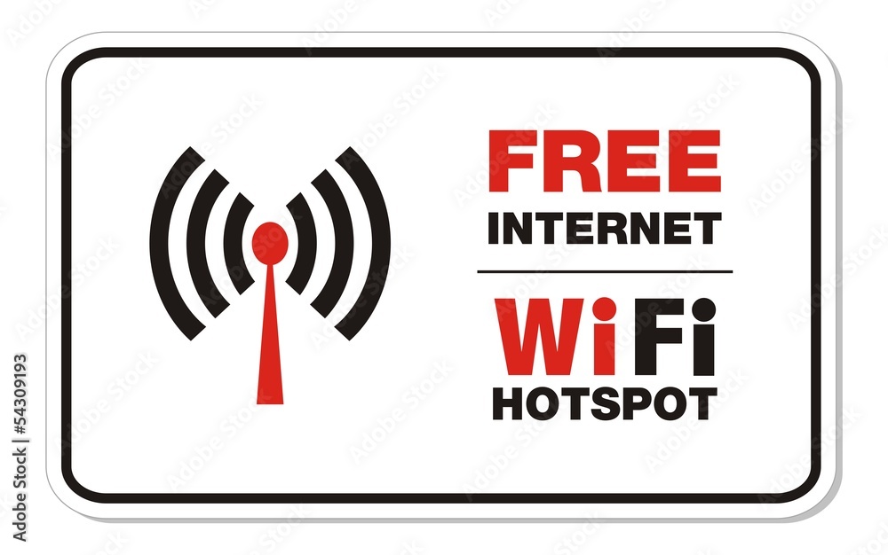 free internet wifi hotspot rectangle sign free internet wifi hotspot rectangle sign