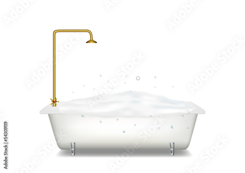 Bath with soap