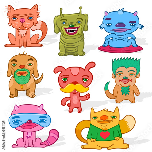 Set of weird pets