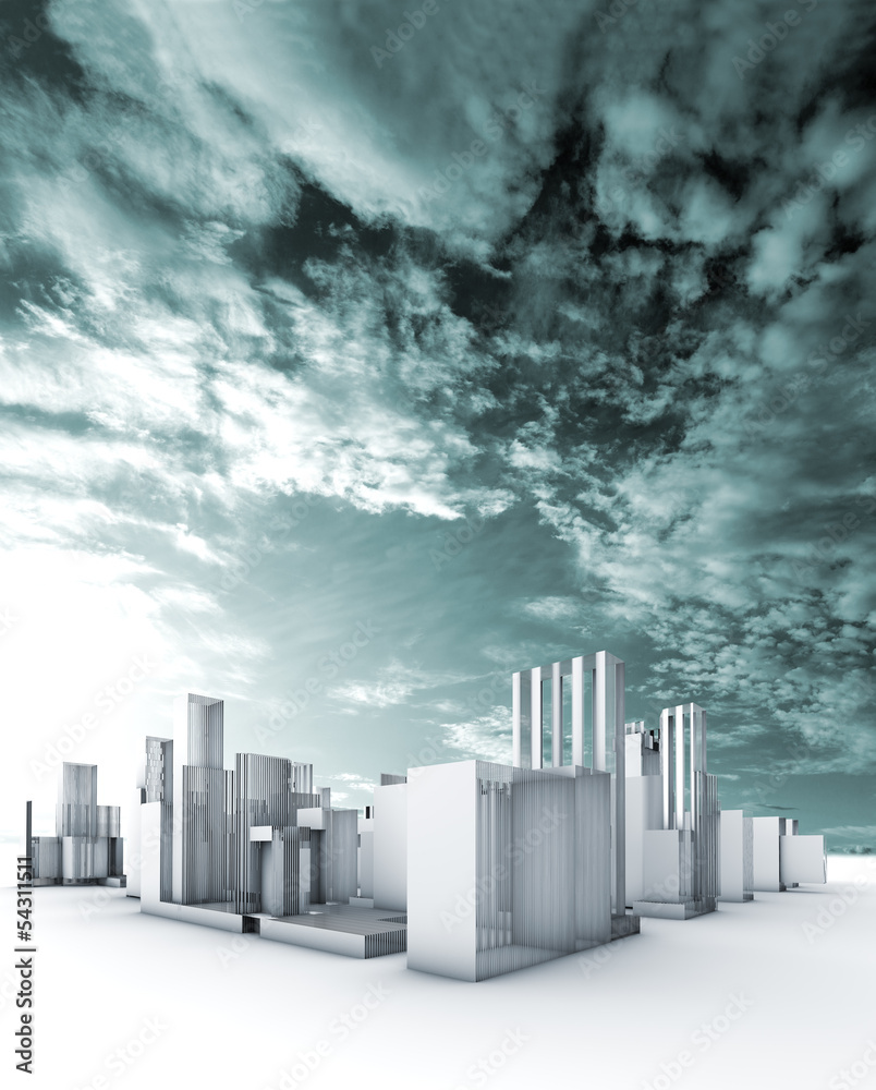 Fototapeta premium proyecto de ciudad.Contruccion moderna