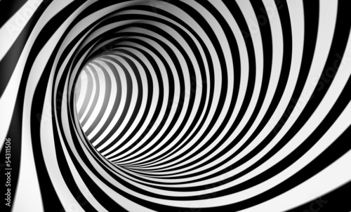 Fondo espiral abstracta 3d en blanco y negro