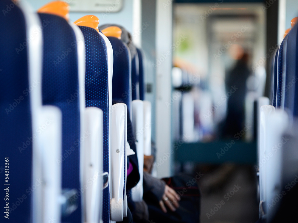 Fototapeta premium Modern train interior