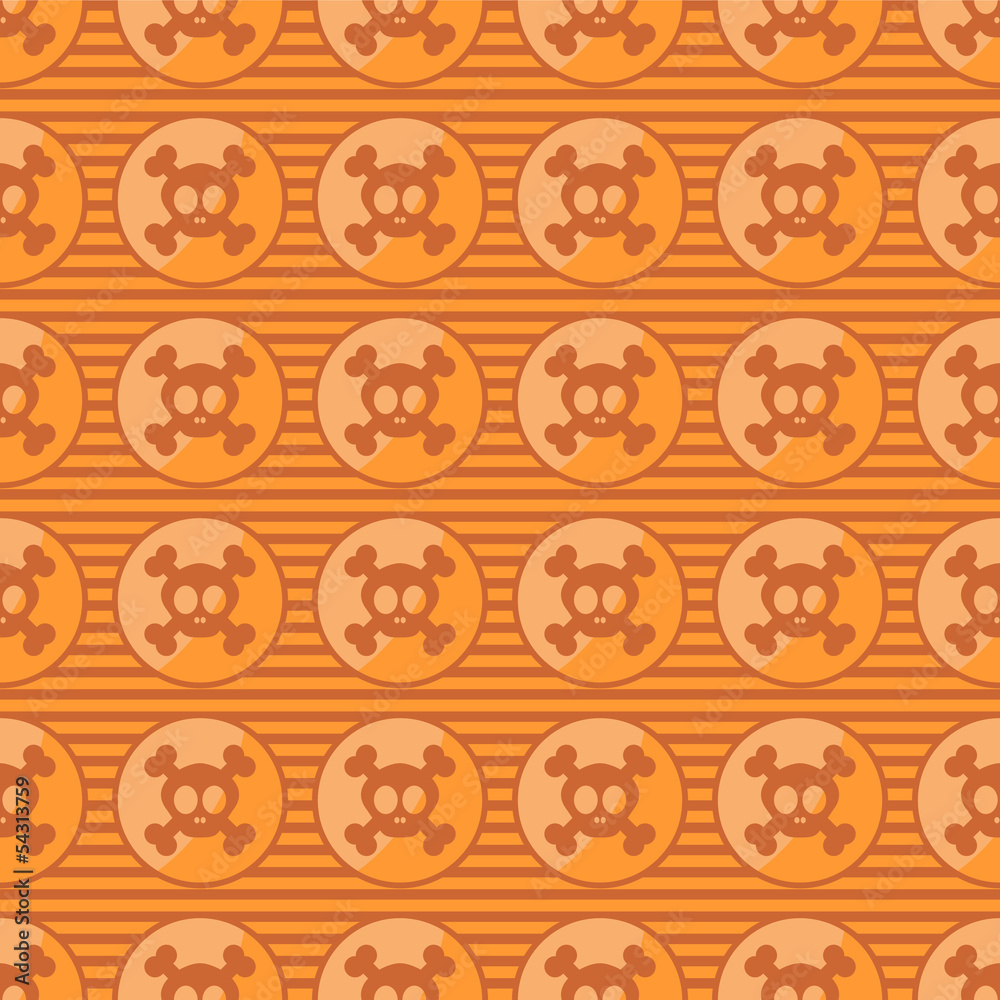 Obraz premium Seamless pattern with pirate coins