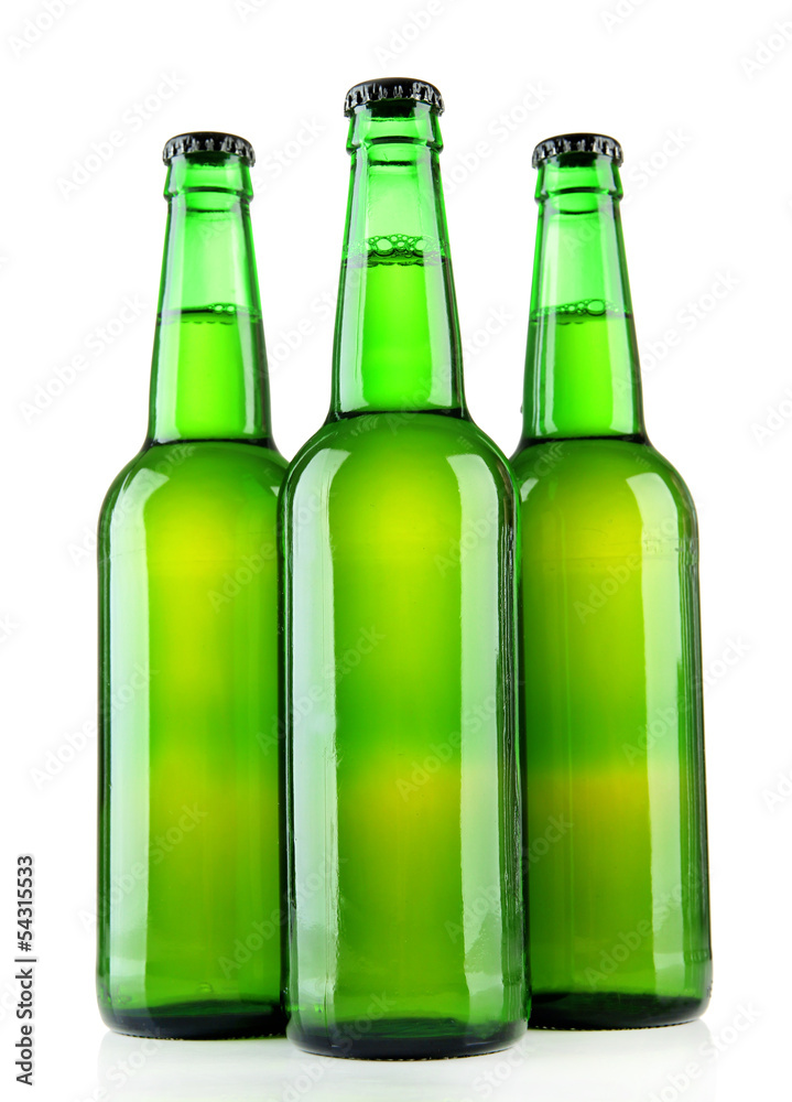 Bottles of beer isolated on white Bottles of beer isolated on white