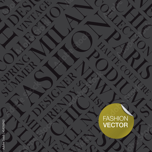 Fashion vector background, words cloud.