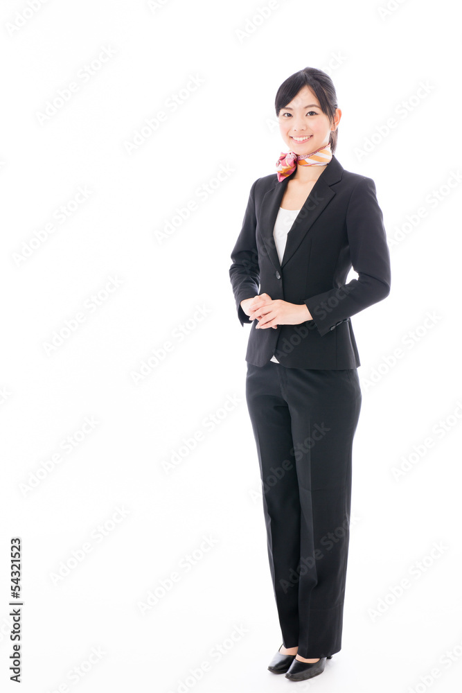 young asian businesswoman on white background young asian businesswoman on white background