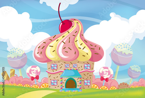 Cupcake cherry house