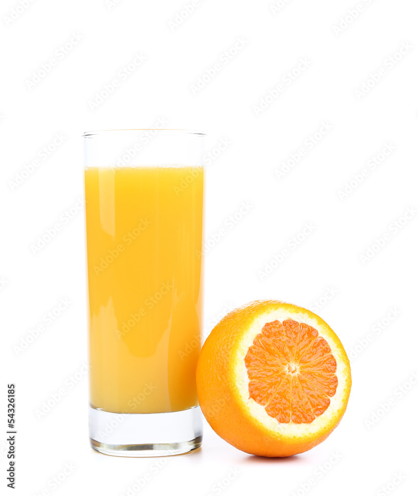 Glass of fresh orange juice. Glass of fresh orange juice.