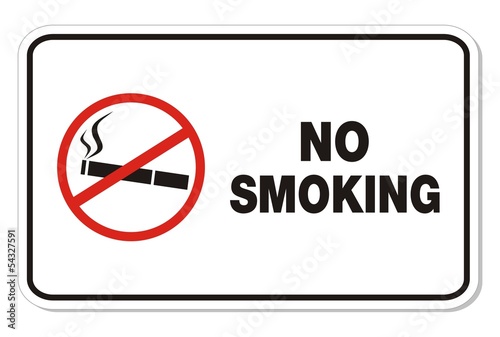 no smoking - rectangle sign