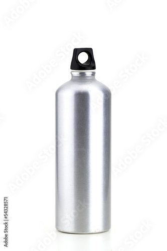 aluminun canteen in a white background