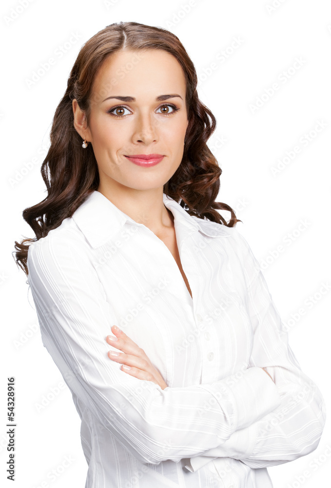 Portrait of smiling businesswoman, isolated Portrait of smiling businesswoman, isolated