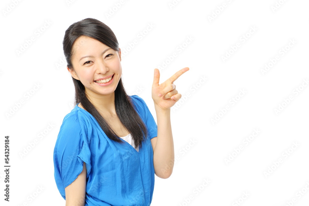 指差す女の子 指差す女の子