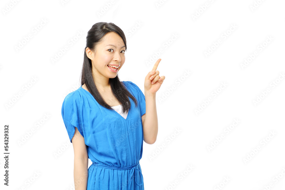 指差す女の子 指差す女の子