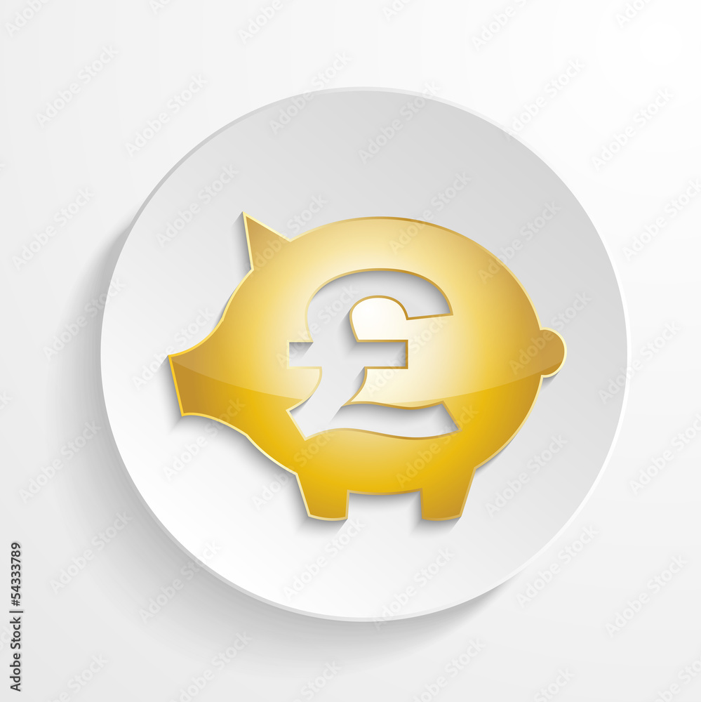 vector pound piggy bank with shadow effect vector pound piggy bank with shadow effect
