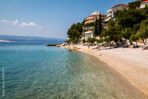Fototapeta Naklejka Na Ścianę i Meble -  Deep Blue Sea with Transparent Water and Beautiful Adriatic Beac