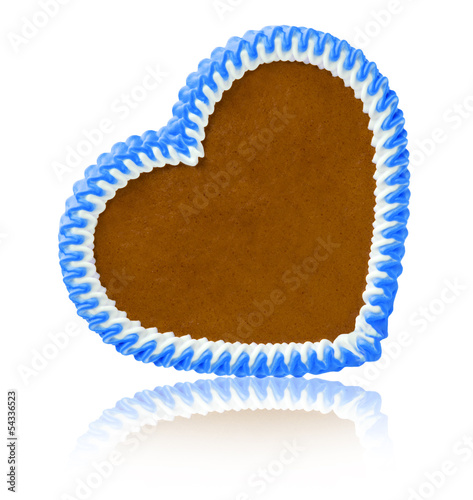 Blaues Lebkuchenherz