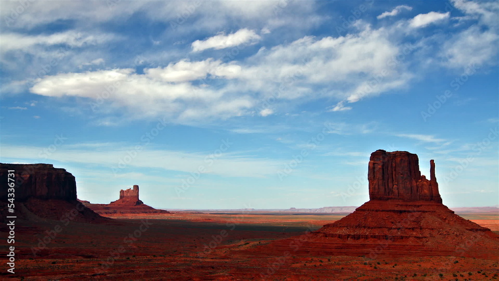 Monument valley at day time, time lapse Monument valley at day time, time lapse