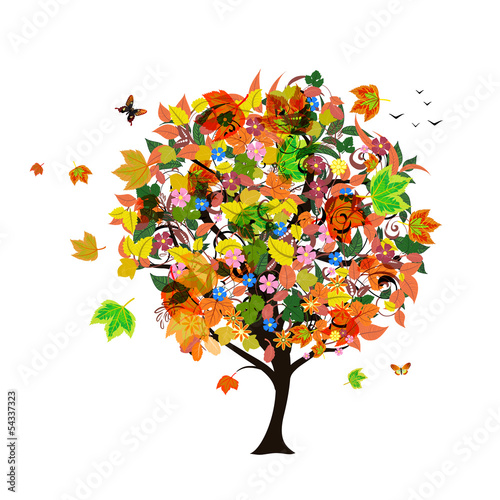 Autumn abstract tree