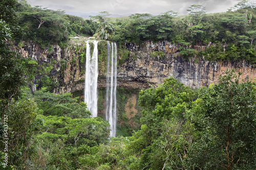 Waterfall in tropical forest
