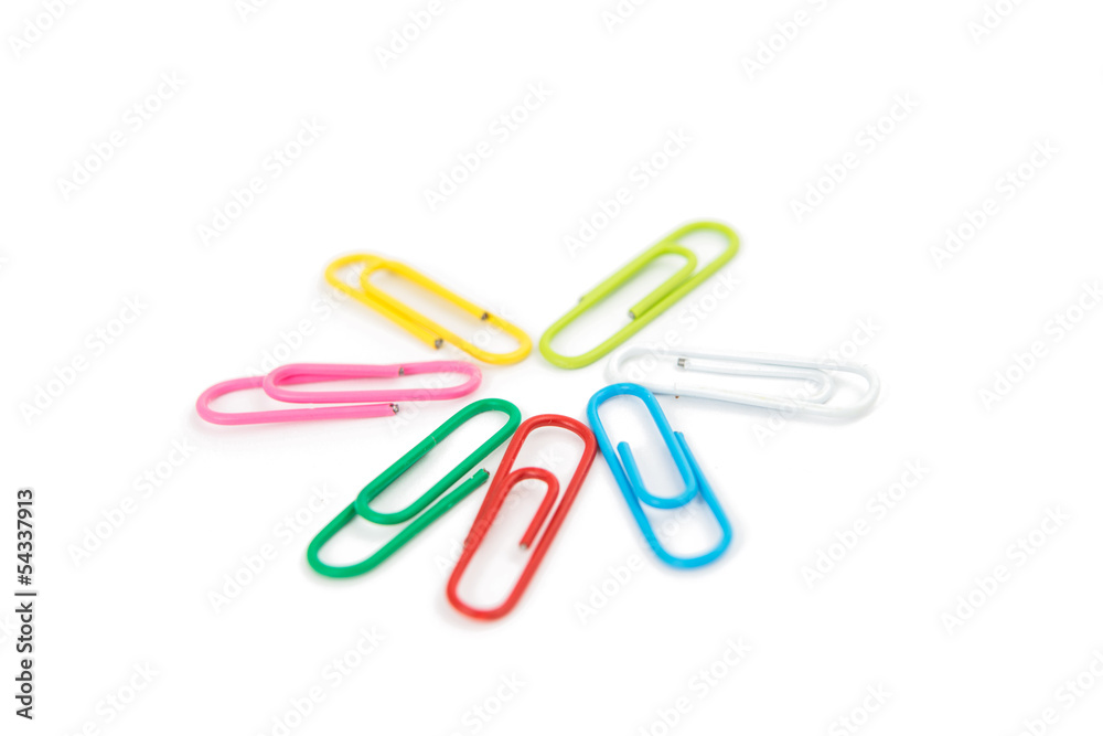multi-colored paper clips multi-colored paper clips