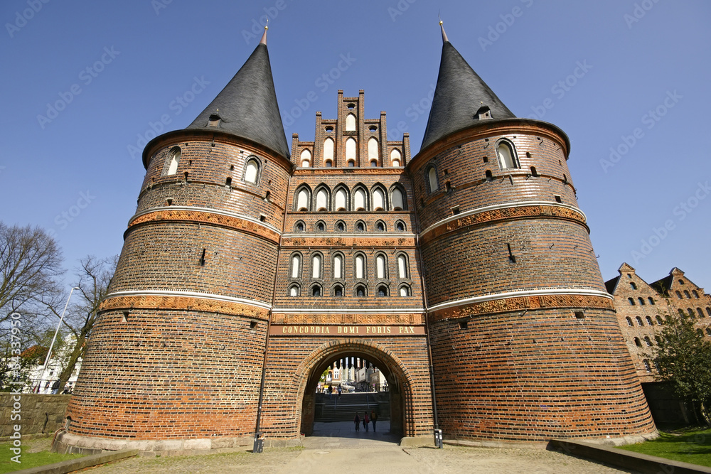 Das Holstentor in Lübeck, Schleswig-Holstein