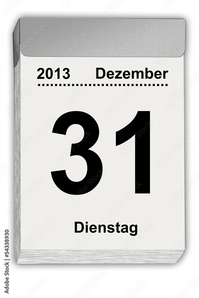 tear off calendar German December 31,2013 tear off calendar German December 31,2013
