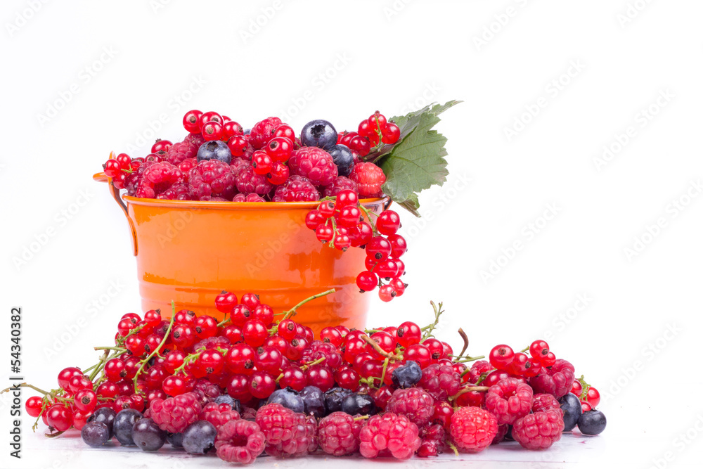 fresh fruits in bucket isolated on white fresh fruits in bucket isolated on white